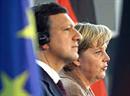 EU-Kommissionspräsident Barroso mit Angela Merkel.