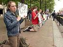 Radikale Christen protestieren gegen Abtreibungen.