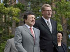 EU-Kommissionspräsident José Manuel Barroso und der finnische Ratspräsident Matti Vanhanen.