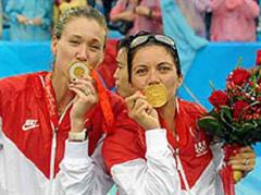 Olympiasiegerinnen Kerri Walsh und Misty May.