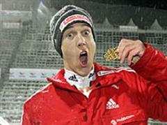 Freut sich wie ein Schneekönig: Skisprung-Weltmeister Andreas Küttel.