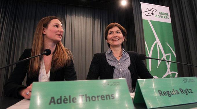 Die beiden neuen Co-Präsidentinnen: Adèle Thorens (l.) und Regula Rytz.